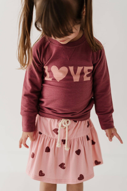 Love in Ruby Raglan Sweatshirt