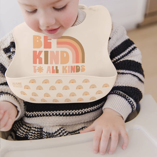 Be Kind Rainbows Silicone Bib