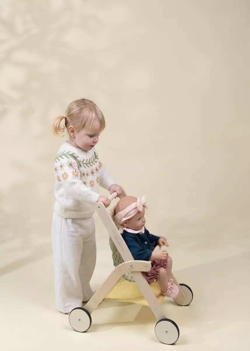 Wooden Doll Stroller
