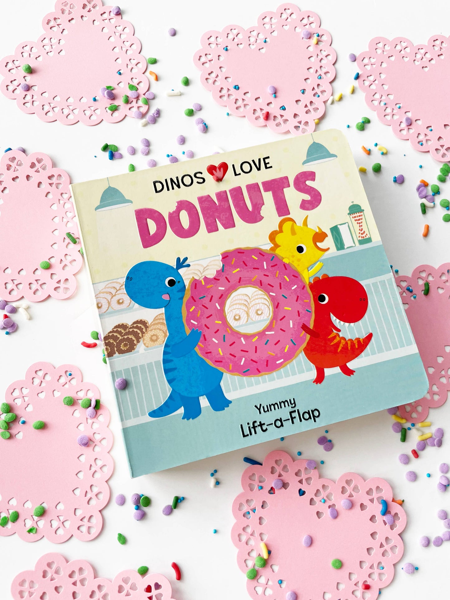 Dinos Love Donuts Lift-a-Flap Board Book