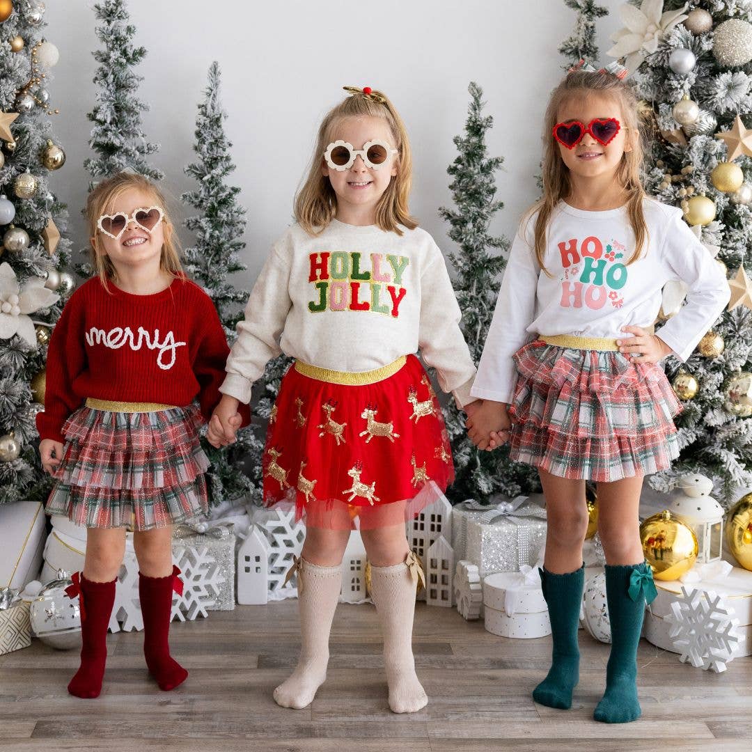 Christmas Plaid Tiered Tutu - Dress Up Skirt - Holiday Tutu 0-12M Christmas Plaid Tiered Tutu - Dress Up Skirt - Holiday Tutu 0-12M