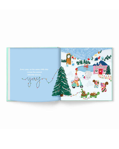 The Sweater Social holiday book - interior view