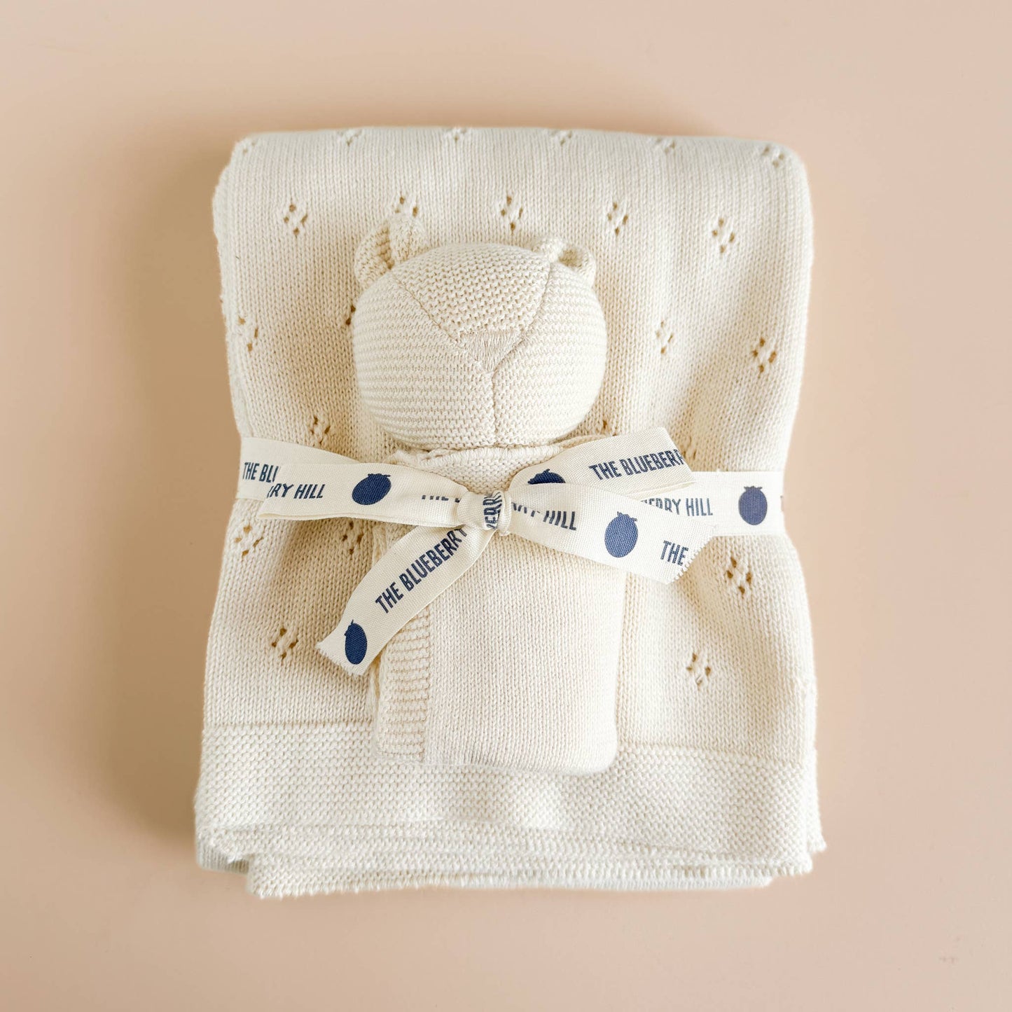 Cream Bear Lovey Blanket