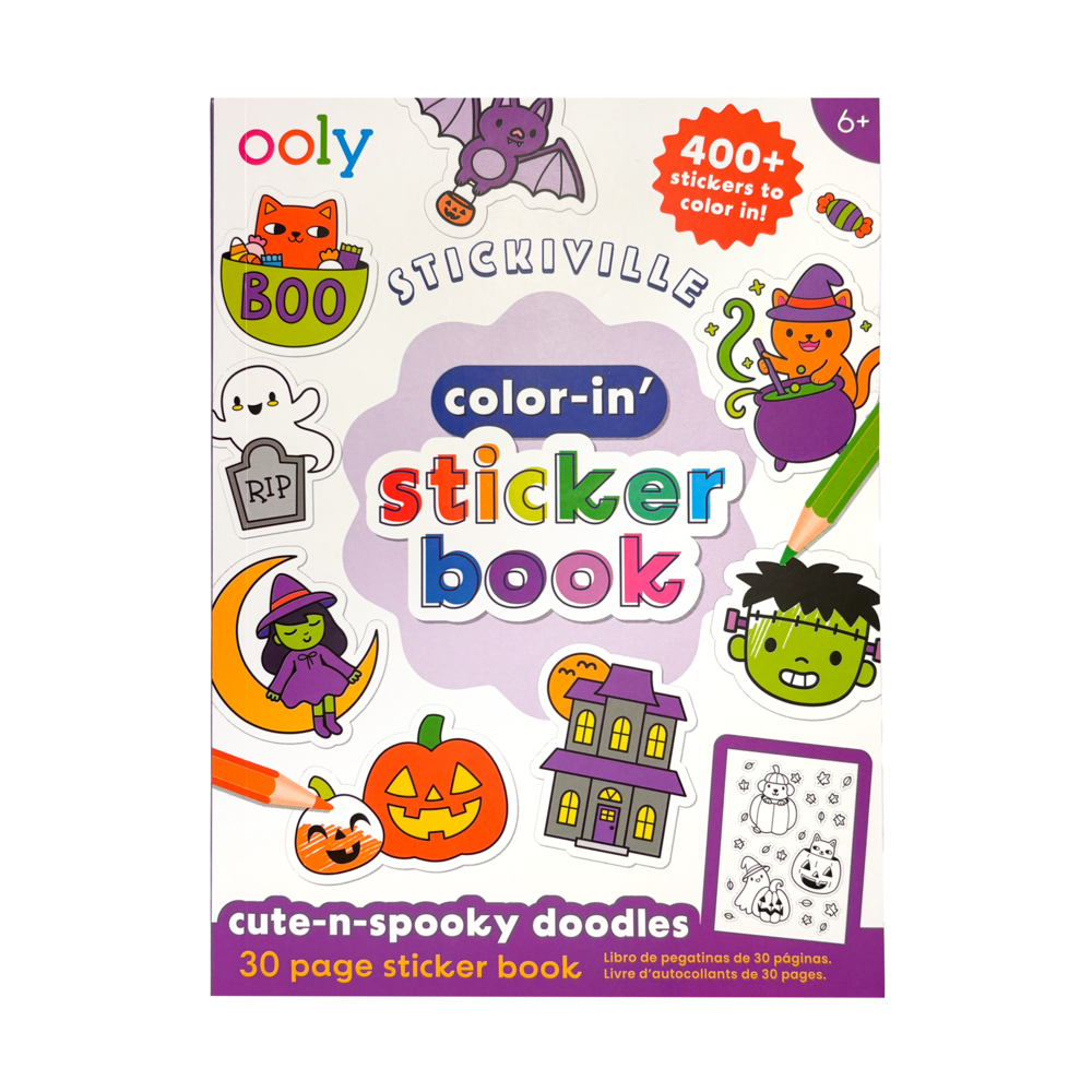 Stickiville Color-in' Sticker Book - Cute n Spooky Doodles - 30 Sheets - view 3