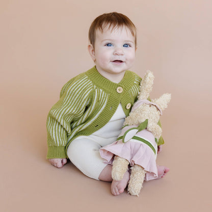 Green Brioche Knit Cardigan
