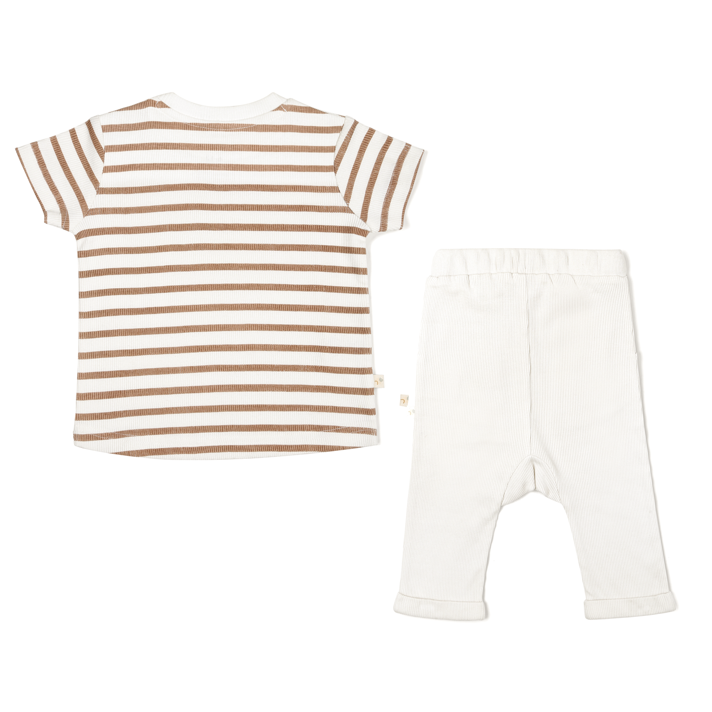 Organic Tee & Pants Set - Stripes