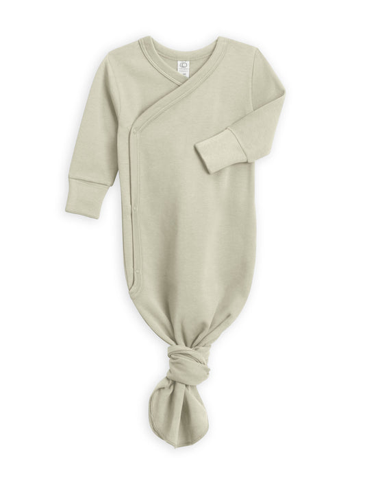 Organic Newborn Indy Kimono Gown - Sage