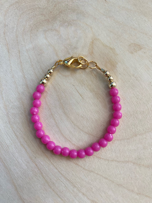 Round Hot Pink Bracelet