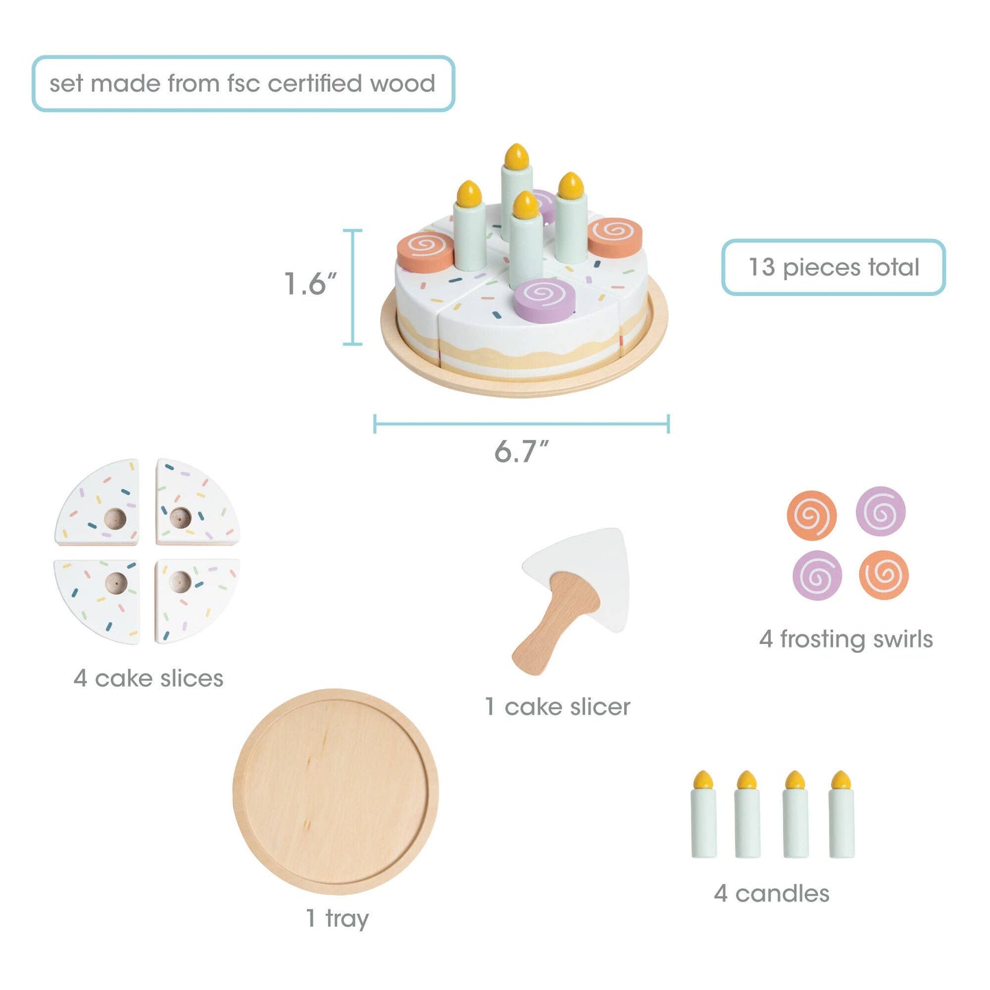 Celebration Wooden Cake Toy Set