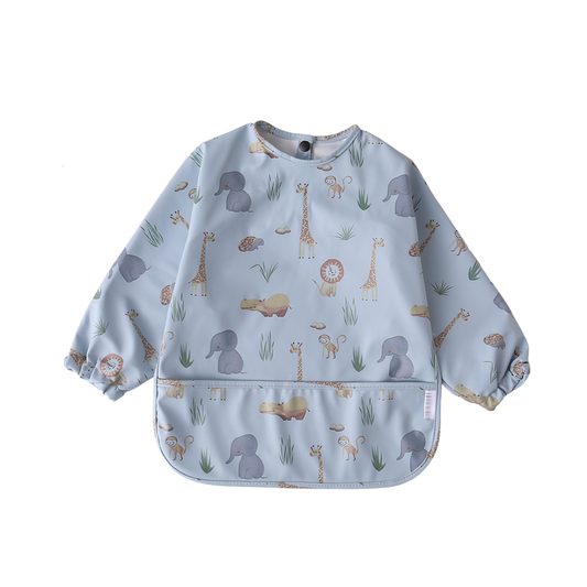 Blue Safari Smock Bib