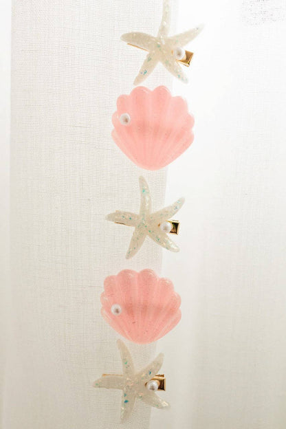 Hair Clip Set - Under the Sea - Pink
