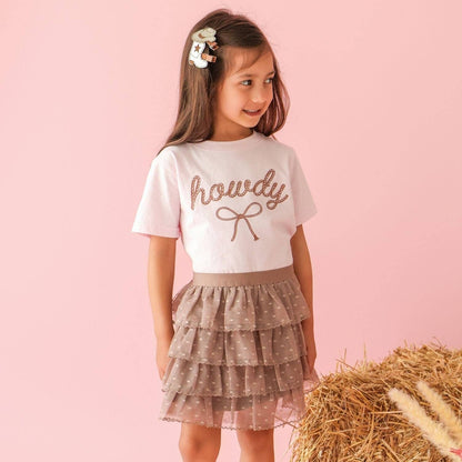 Howdy Darling Western Short Sleeve T-Shirt - Kids Clothing