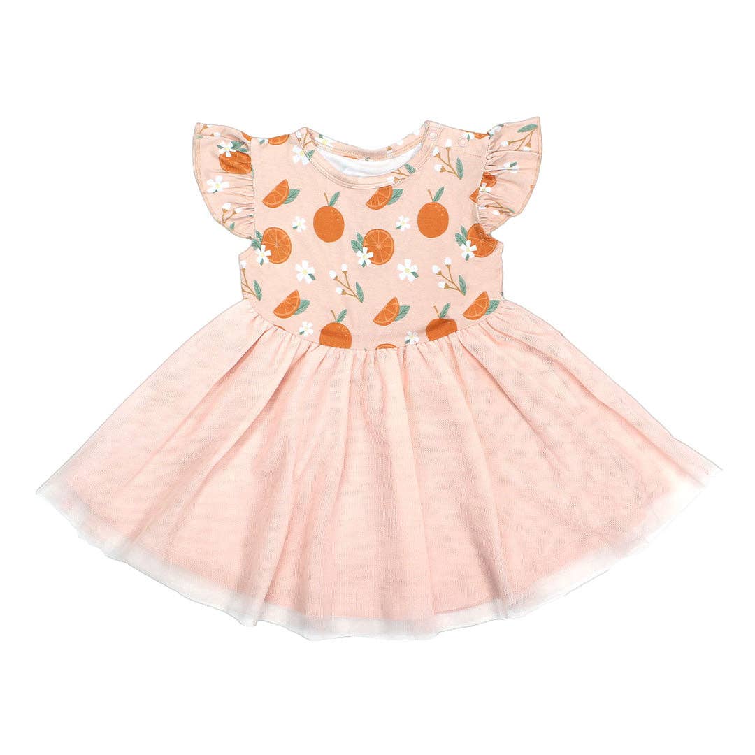 Freshly Squeezed Oranges Bamboo Tulle Party Dress