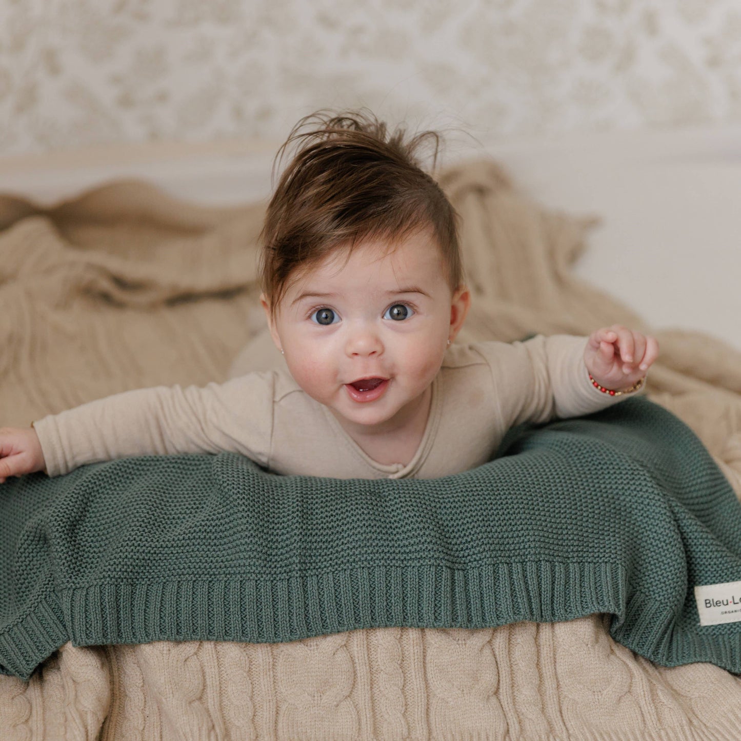 Heritage Knit 100% Organic Luxury Cotton Swaddle Receiving Baby Blanket