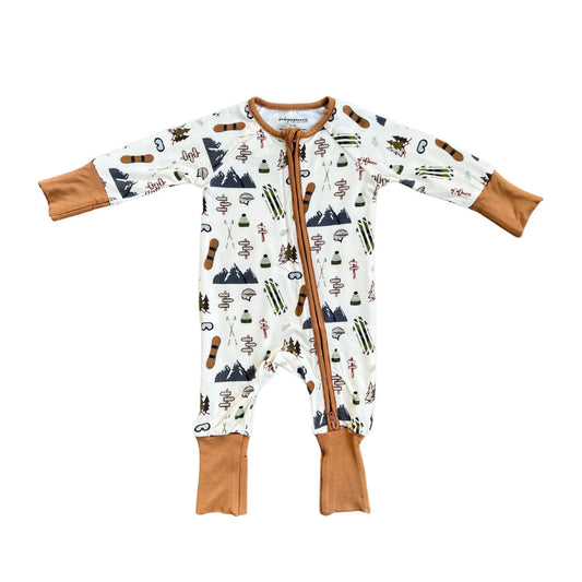 Winter Ski Footless Romper