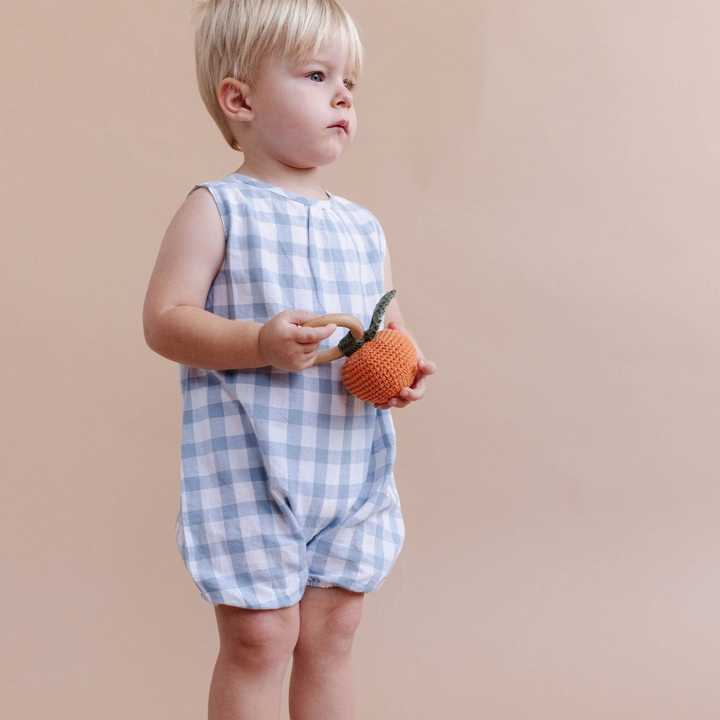 Cotton Crochet Orange Rattle Teether