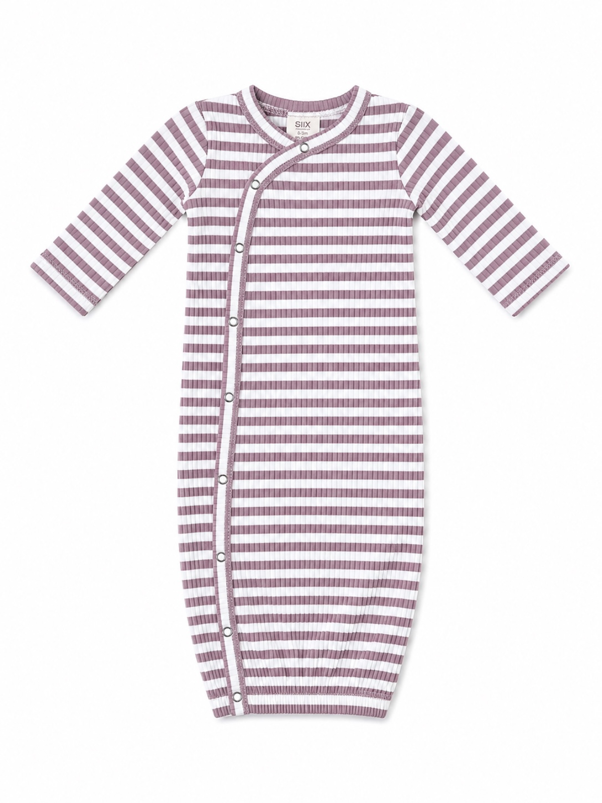 Violet Stripe / Ribbed Gown - view 2