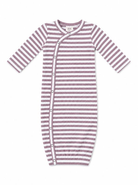 Violet Stripe / Ribbed Gown - view 2
