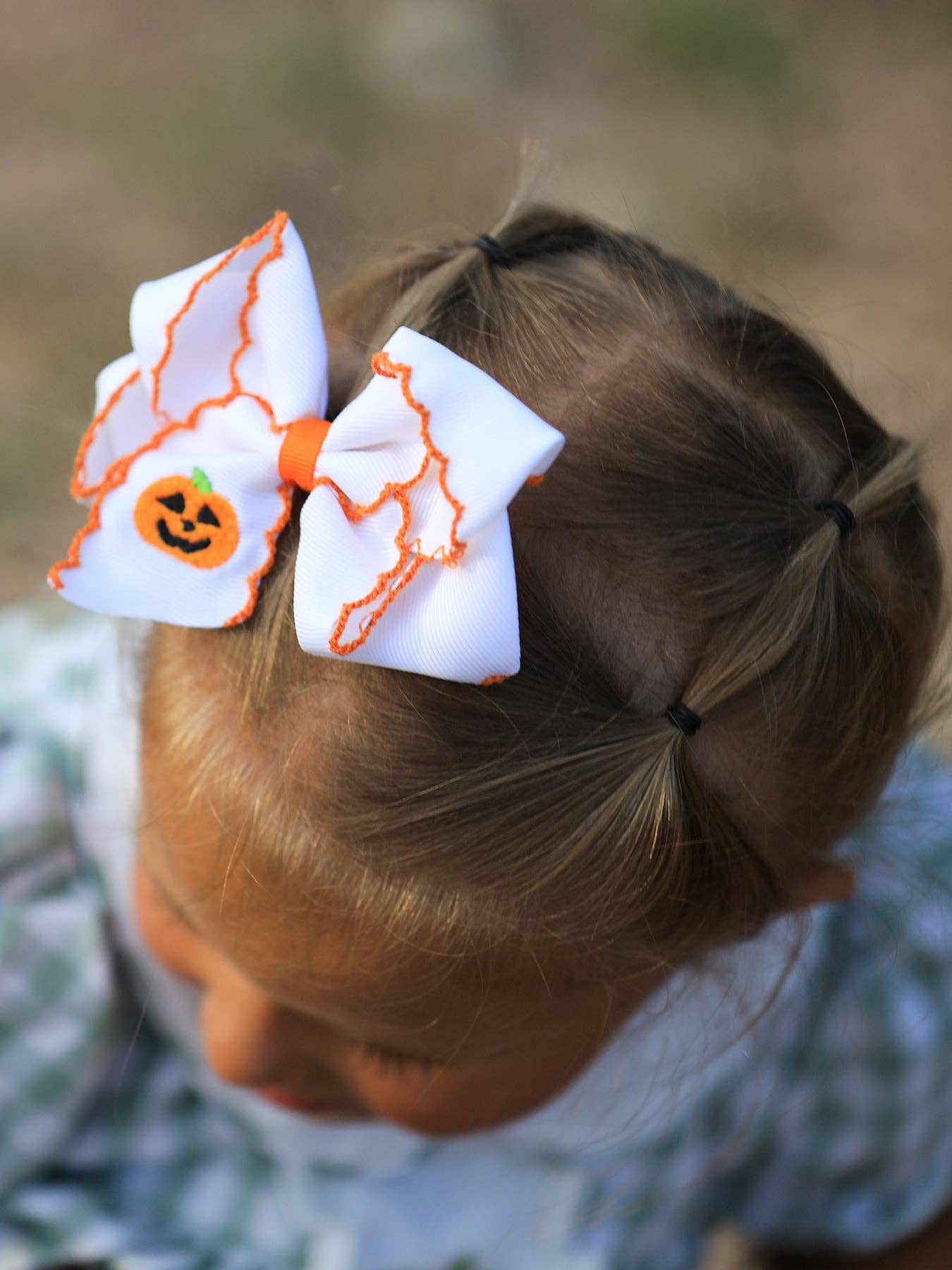 Halloween Pumpkin Bow Hairpin
