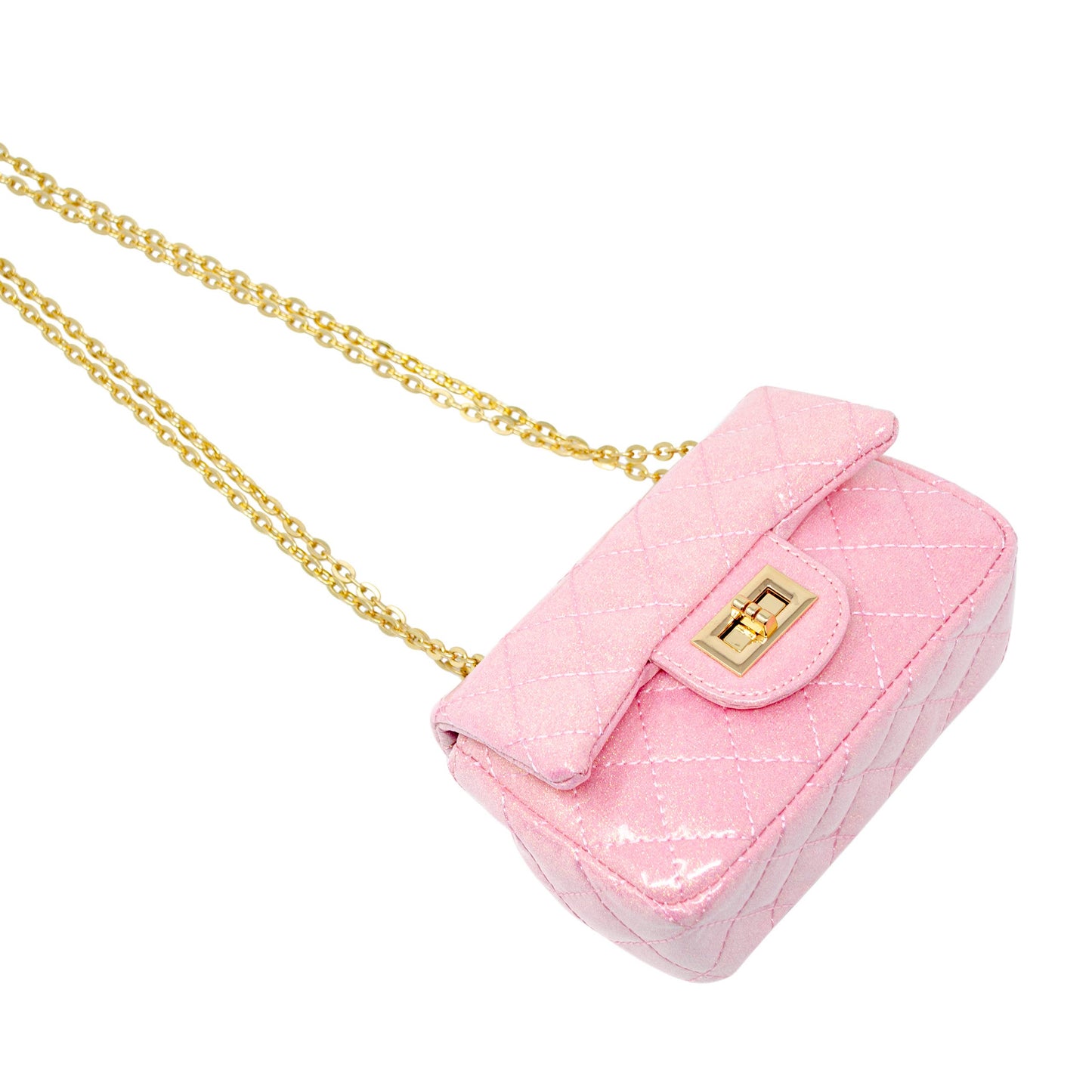Classic Quilted Sparkle Mini Purse