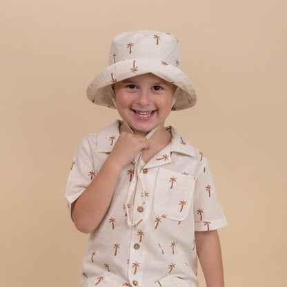 Organic Bucket Sun Hat - Palm