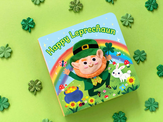 Happy Leprechaun St. Patrick's Day Finger Puppet Board Book