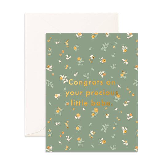 Precious Babe Broderie Greeting Card