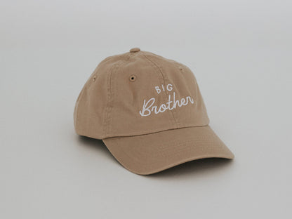 Big Brother Khaki Twill Hat • Boys Cap for New Brothers