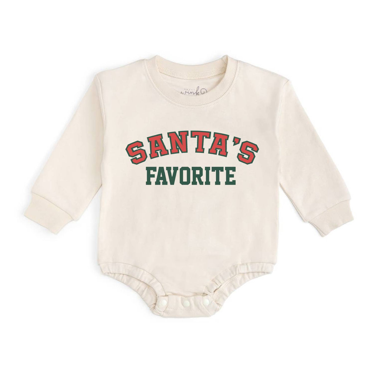 Santa's Favorite Christmas Long Sleeve Romper