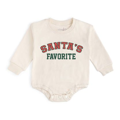Santa's Favorite Christmas Long Sleeve Romper