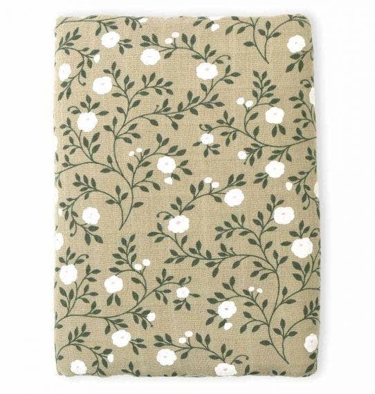 Dark Sage Blossom Swaddle/Muslin Cloth