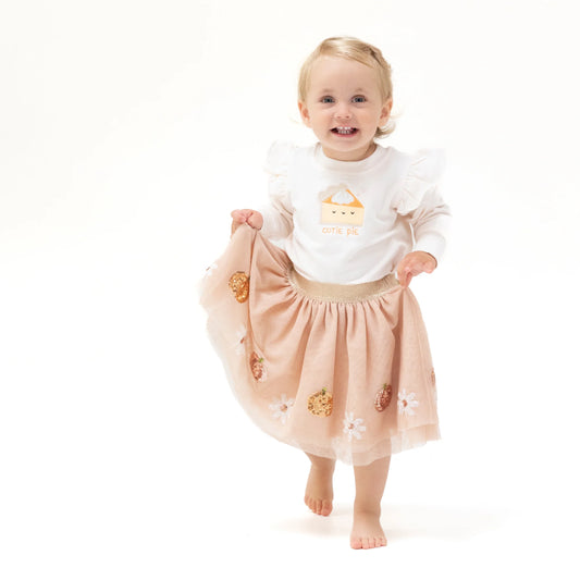 Pumpkins and Flowers Tutu Skirt