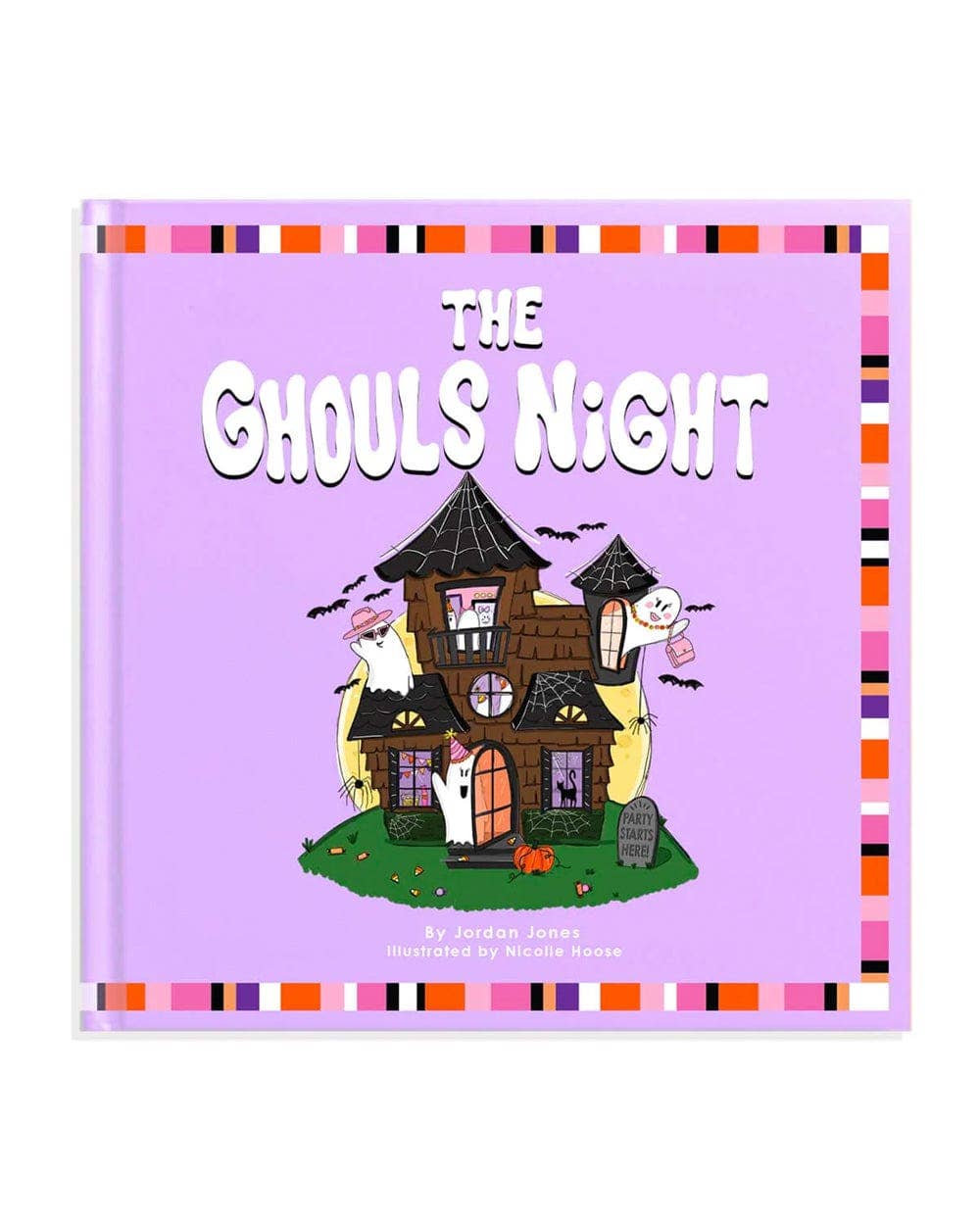 The Ghouls Night Halloween children's book cover with haunted house illustration