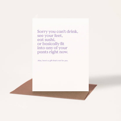Sorry Funny New Baby Card