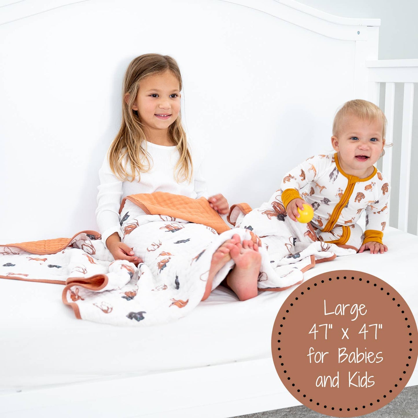 Better in Boots Muslin Quilt Baby & Kids Blanket