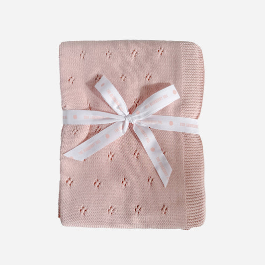 Heirloom Pique Blanket, Blush