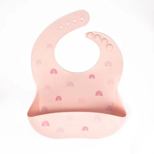 Blush Rainbows Silicone Bib