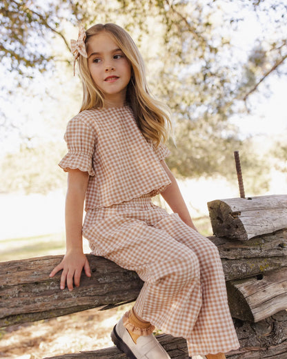 Rylee + Cru Lace Trim Socks in fawn and midnight, additional photo of the lace-trimmed socks