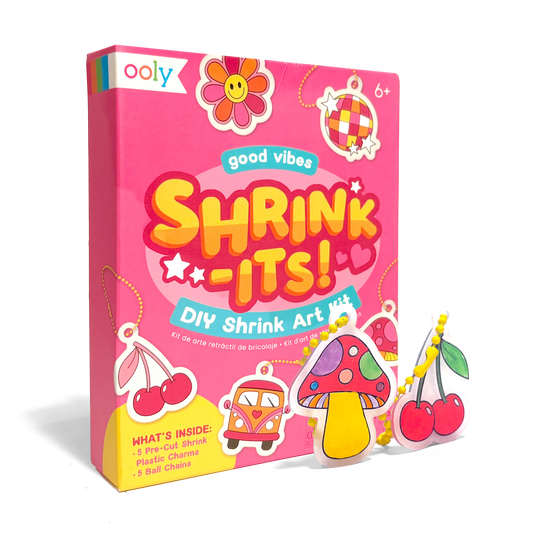 Shrink-Its! Mini DIY Shrink Art Kit - Good Vibes - 5 Charms