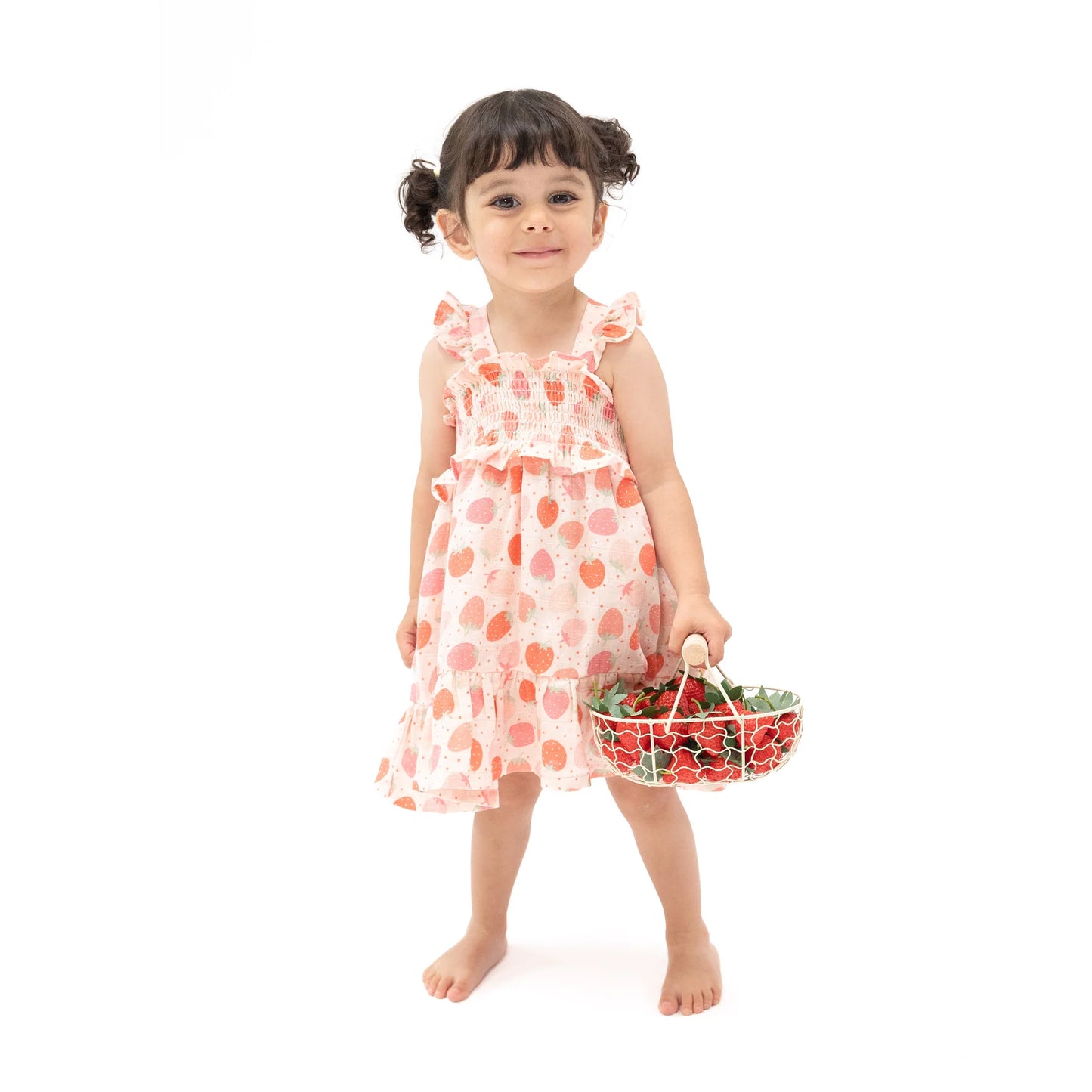 Smocked Ruffle Sundress - Strawberry Bliss