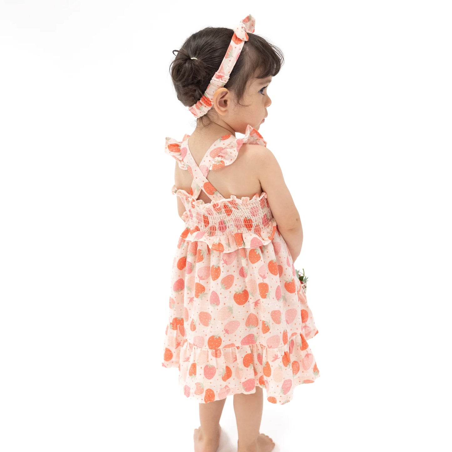 Smocked Ruffle Sundress - Strawberry Bliss