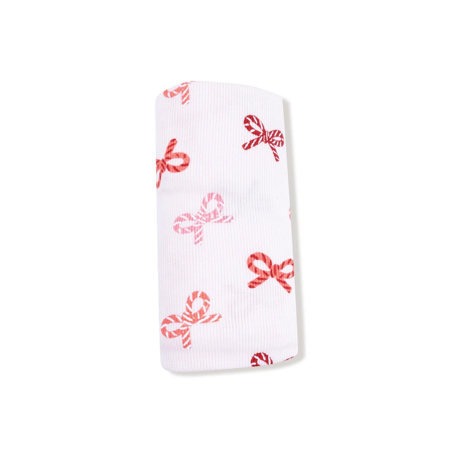 Candy Cane Bows Swaddle Blanket