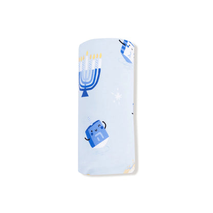 Hanukkah - Blue - Bamboo Swaddle Blanket
