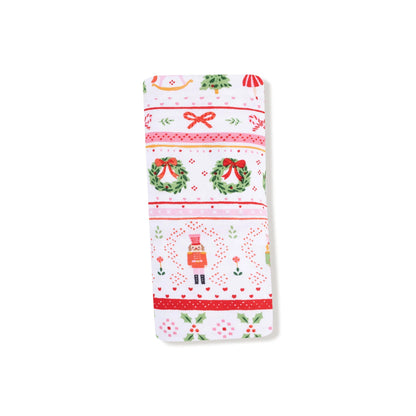 Sugar Plum Fairy + Nutcracker Fair Isle Pink Swaddle Blanket