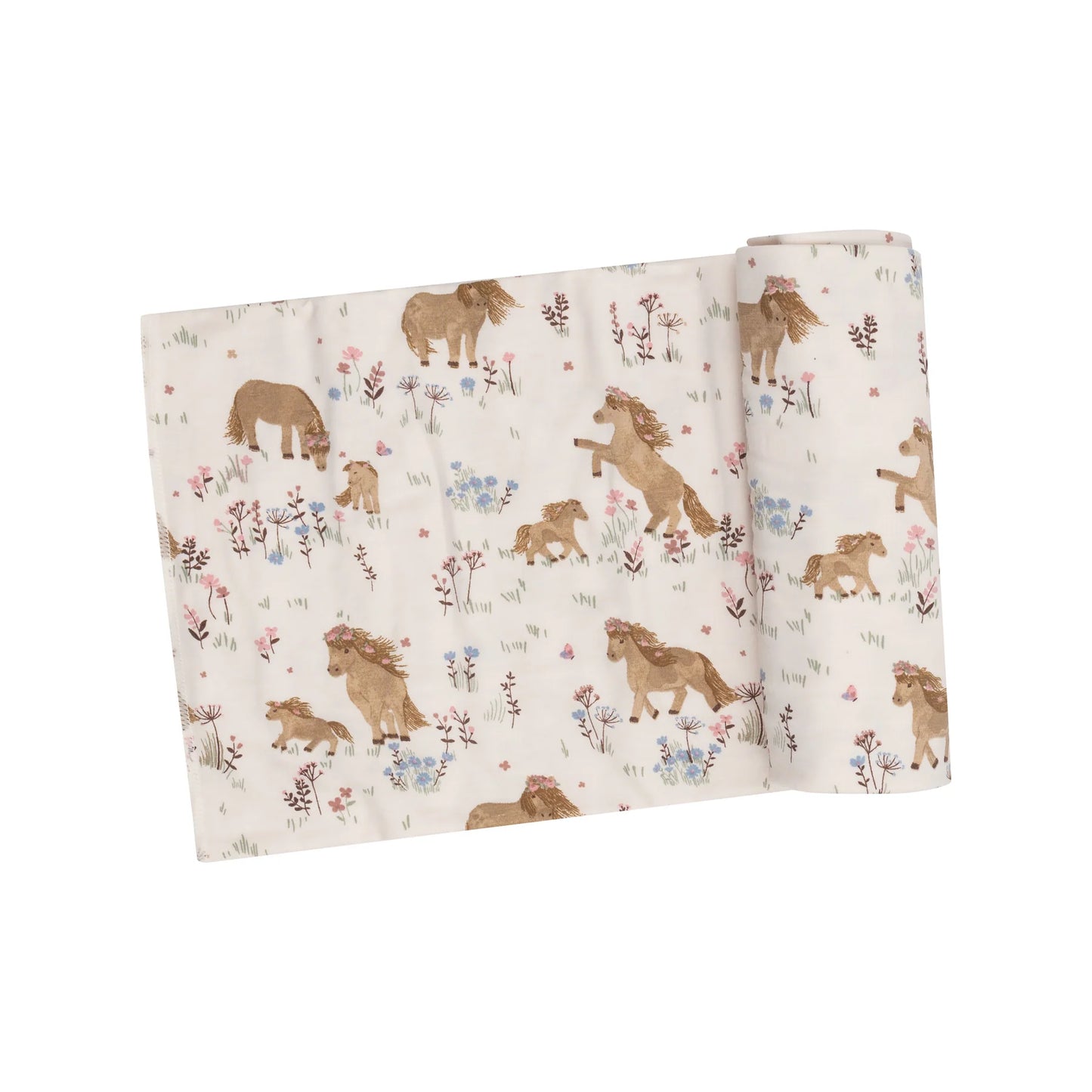 Pretty Ponies Swaddle Blanket