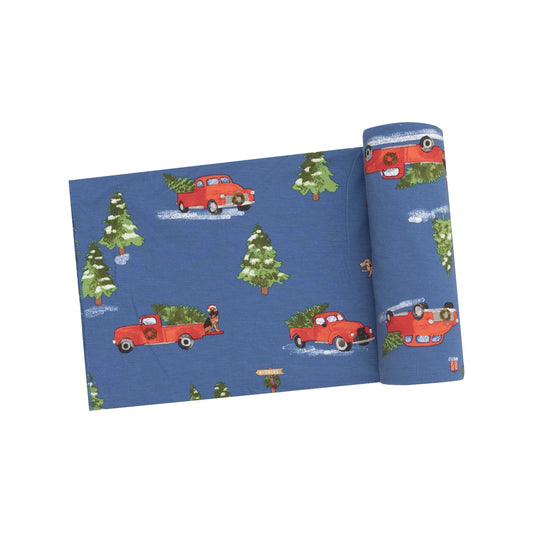 Vintage Red Truck - Swaddle Blanket