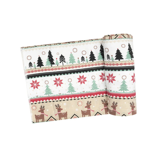 Reindeer Fair Isle - Swaddle Blanket