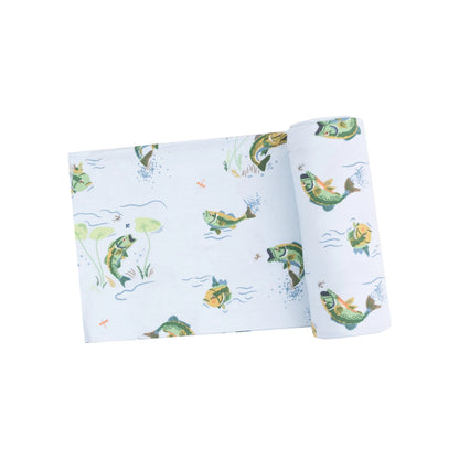 Swaddle Blanket - Bass Fishing - 45"x45"