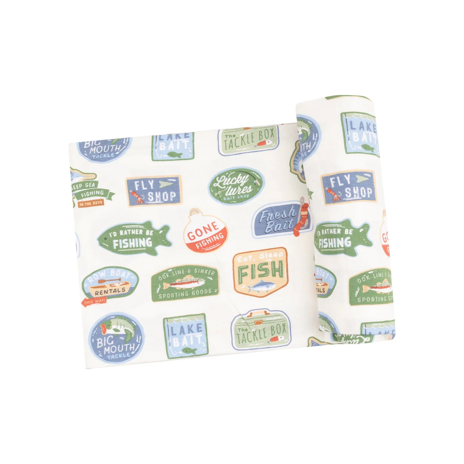 Swaddle Blanket - Bait Shop Signage - 45X45