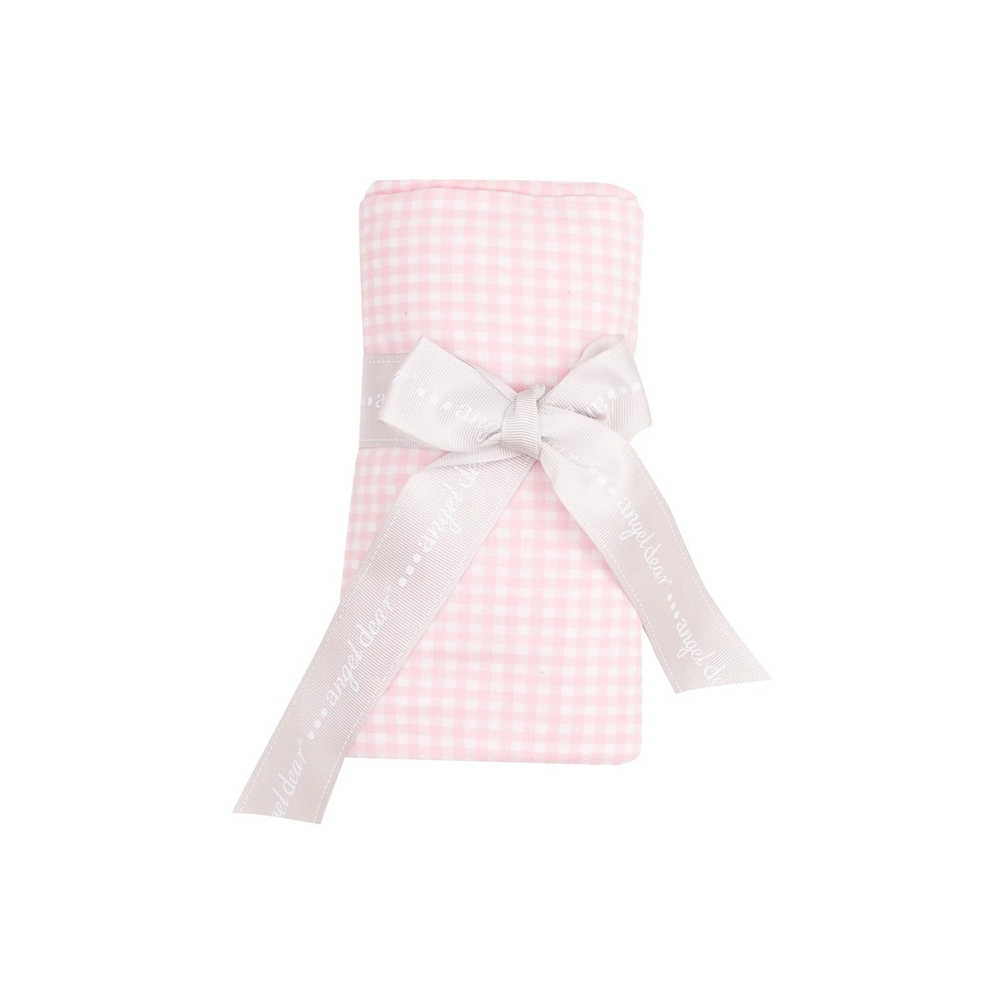 Mini Gingham Pink Bamboo Swaddle Blanket